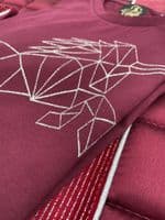 Eliza T Imperfectly Perfect Geometric Unisex Unicorn Sweater - Merlot